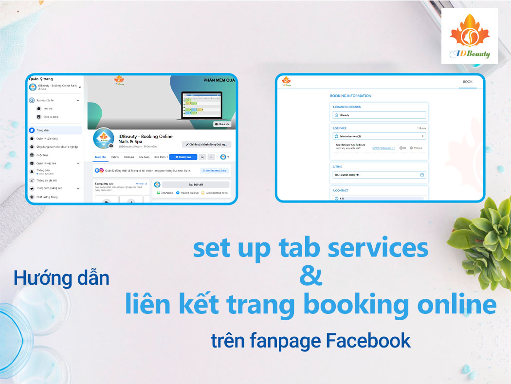 Hướng dẫn set up tab services và liên kết trang booking online trên fanpage Facebook